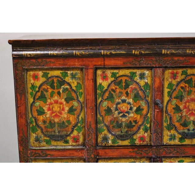 Wood Late 19th Century Tibetan Chest For Sale - Image 7 of 9