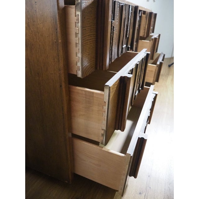 Brown 1970s Lane's Pueblo Collection "Brutalist" Dresser For Sale - Image 8 of 11
