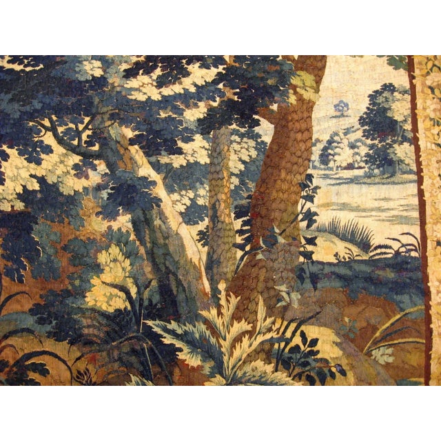 Traditional 17th Century Brussels Verdure Landscape Tapestry in Chinoiserie Style For Sale - Image 3 of 5