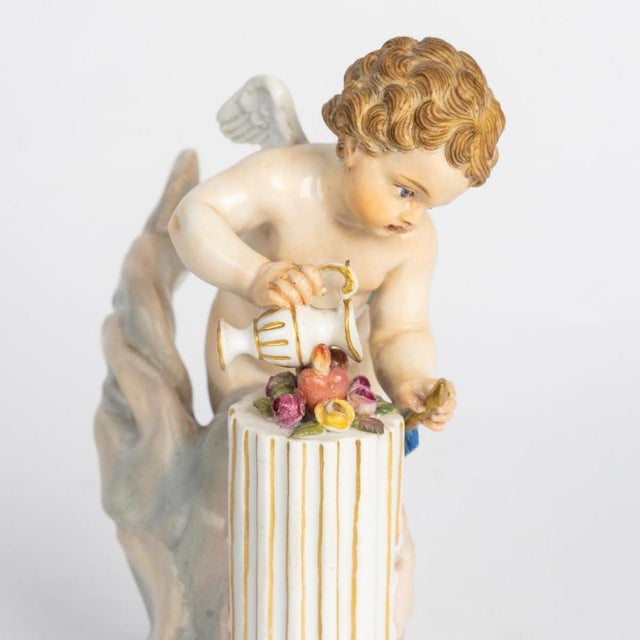 Napoleon III Porcelain Sculpture from Meissen, 19th Century For Sale - Image 4 of 6