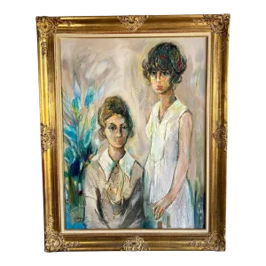Large Size Oil on Canvas Painting "Sisters"