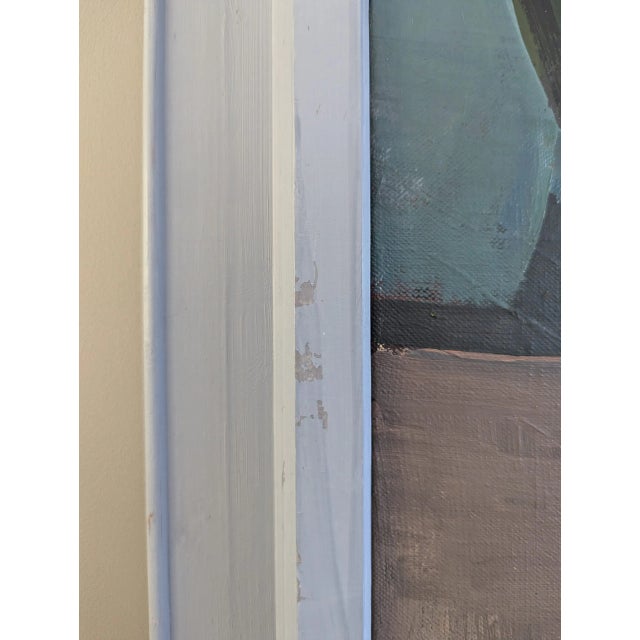 1958 Mid-Century Modern 'Geometric Pathway' Vintage Original Abstract Landscape, Framed For Sale - Image 9 of 12