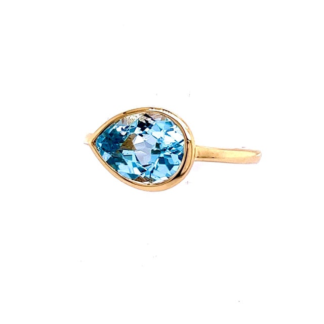 Natural Topaz Ring 6.5 14k Y Gold 3.15 TCW Certified For Sale - Image 9 of 15
