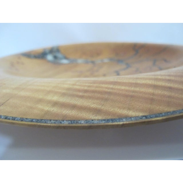 Stephen Hatcher Spring Arrives Cherry Blossom Tree Inlaid Wood Turned Platter For Sale In Portland, OR - Image 6 of 8