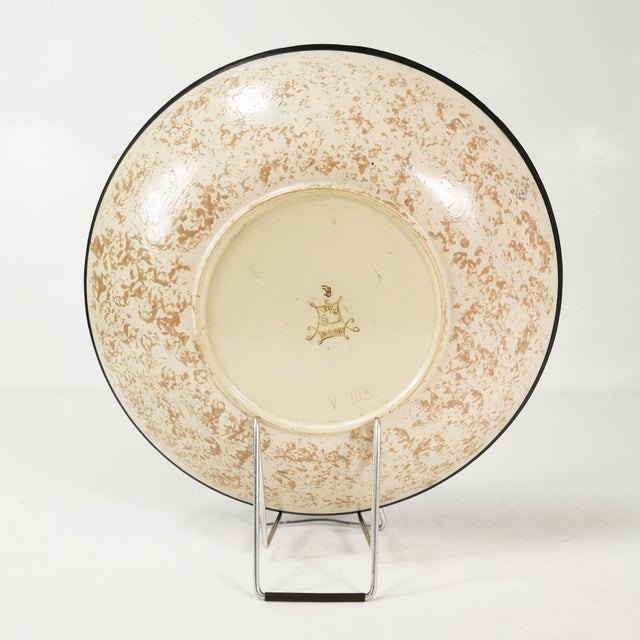 Ceramic Large Art Deco Ceramic Plate by Raymond Chevallier for Boch Frères Keramis, 1935 For Sale - Image 7 of 9