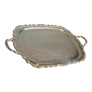 Vintage Silver-Plated Butler Tray in the "Countess" Pattern by the International Silver Company