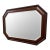 Antique English Jacobean Mirror Framed Beveled Octagonal Oak c.1930s For Sale
