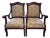 Pair of French Provincial Mahogany Armchairs With Floral Upholstery For Sale