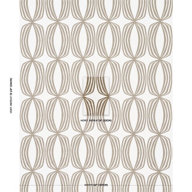 Screen-printed by hand on a 100% linen ground, Fontana is a graphic large-scale hourglass stripe with marvelous rhythm and...