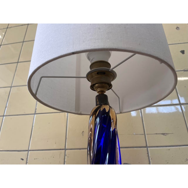 Vintage Belgian Glass Table Lamp, 1950s For Sale - Image 6 of 8