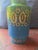 Mid-Century Modern Aldo Londi Bitossi Italy MCM Green Blue Gold Glazed Ceramic Vase 8" Rimini Style For Sale - Image 3 of 8