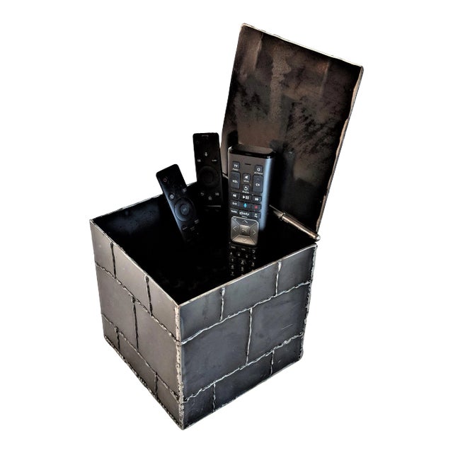 Makes an interesting and unique TV remote control box , trinket box, stash box. Hand welded here in our Fort Lauderdale FL...