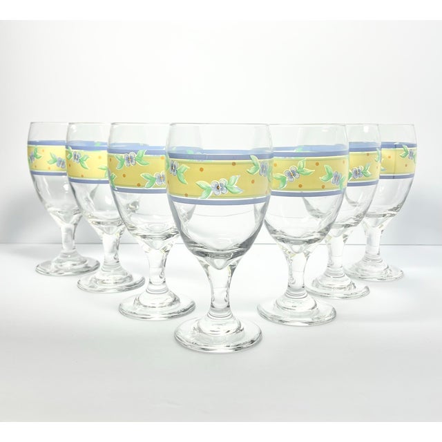 Pfaltzgraff “Summer Breeze” Set of 8 Iced Tea or All Purpose Glasses 7” 15oz Good used condition. No chips, cracks, or...
