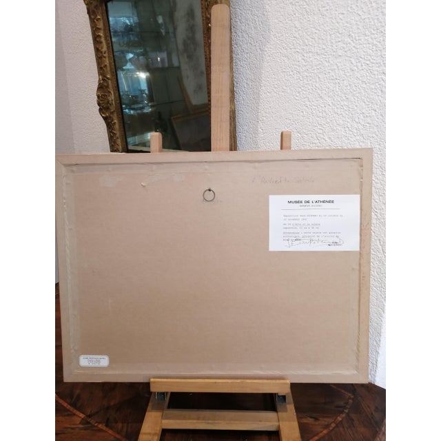 Modern René Guinand, L'Arve et le Salève, Watercolor on Paper, Framed For Sale - Image 3 of 4