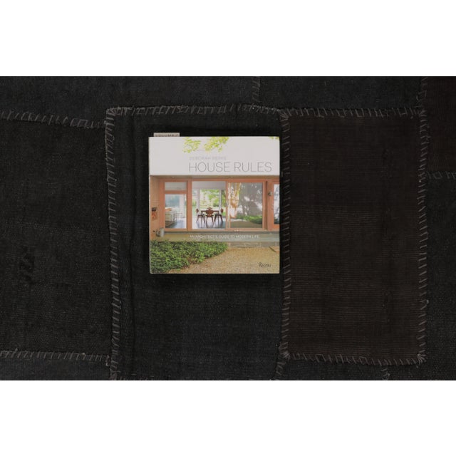 Vintage Anatolian Patchwork Rug With Black and Brown Patterns - Rug & Kilim For Sale - Image 9 of 9