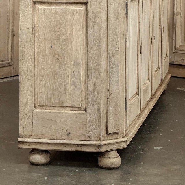 Antique Rustic European Stripped Oak Buffet ~ Credenza For Sale - Image 9 of 18