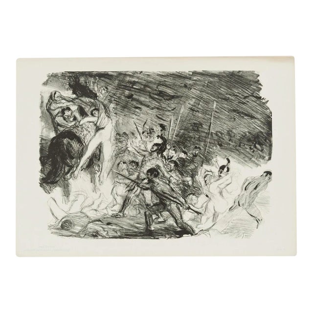 Entwurf zu Kleist's Penthesilea - Original Lithograph by M- Slevogt - 1904/5 1904/5 For Sale