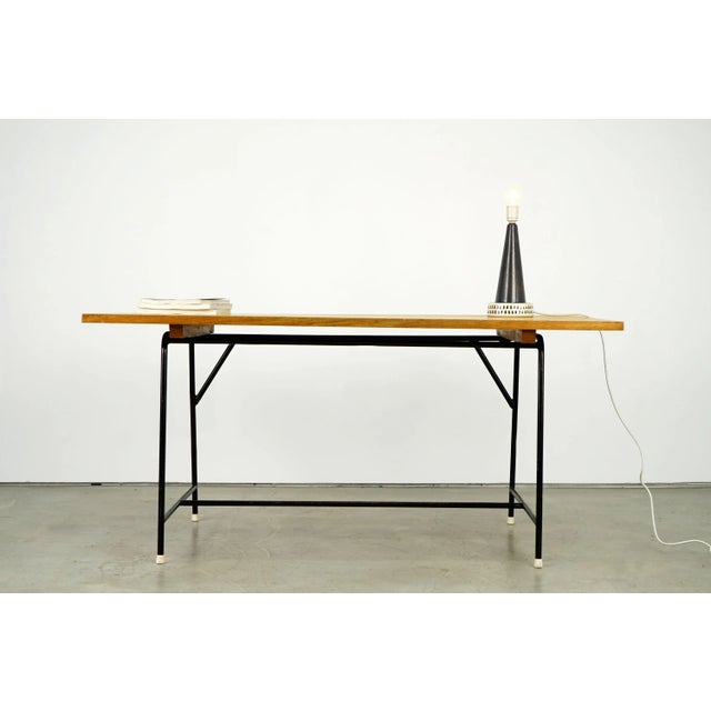 This table lamp was made by Mørkøv Denmark in the 1960s. The ceramic lamp is in excellent used condition. It is fully...