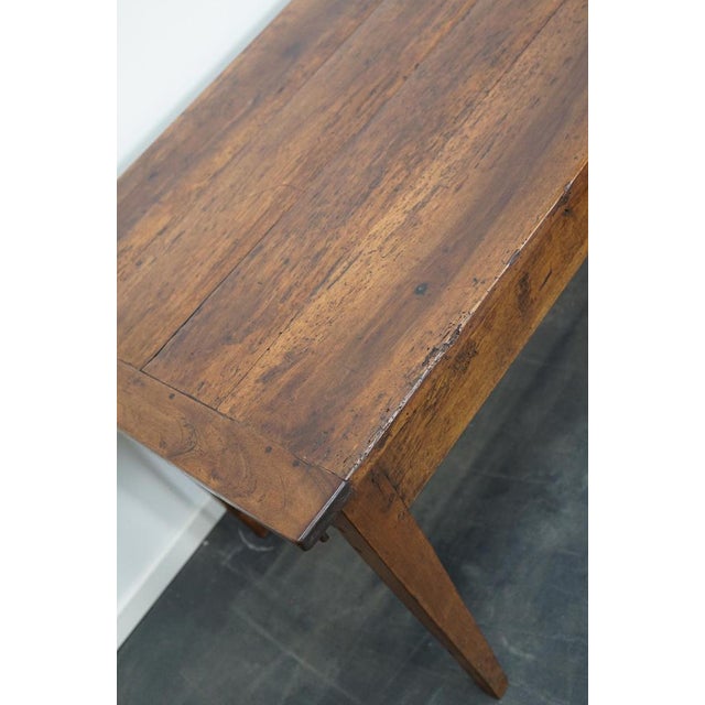 Antique 19th Century French Fruitwood & Chestnut Rustic Farmhouse Dining Table For Sale - Image 14 of 18
