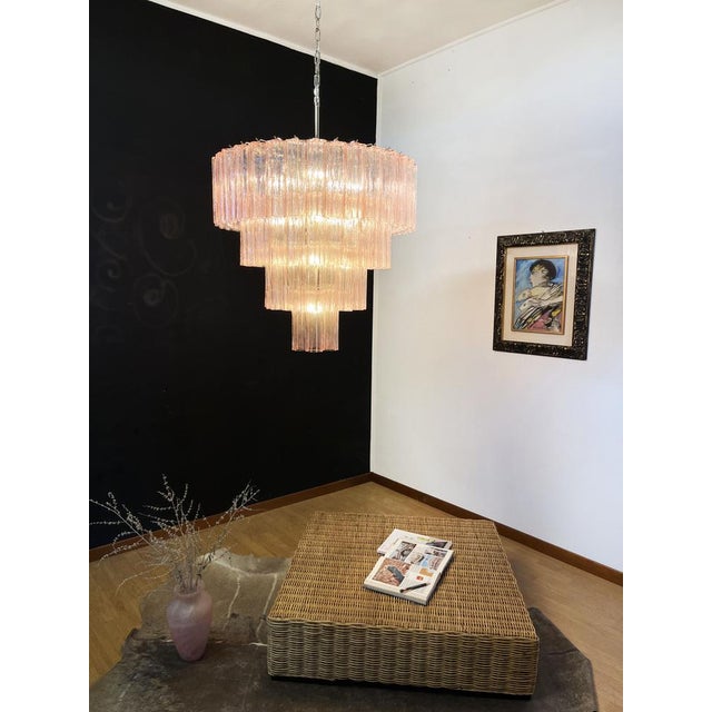 Large Vintage Murano Glass Tiered Chandelier, 1990s For Sale - Image 12 of 18