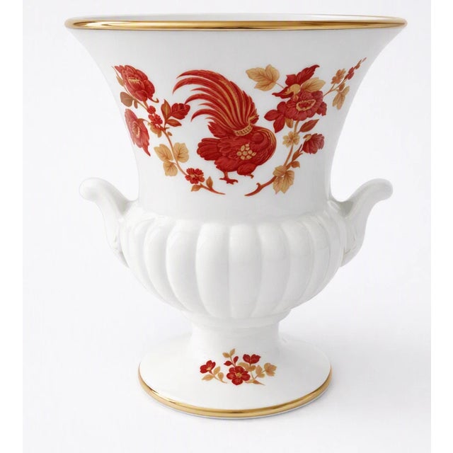 Ceramic Mid 20th Century Wedgwood Mid Century Modern Vanity Dresser Set England Bone China Golden Cockerel Pattern - 8 Pcs For Sale - Image 7 of 11