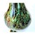 A well-executed vintage ceramic duck figurine finished in a richly variegated drip glaze of emerald green, olive, and deep...