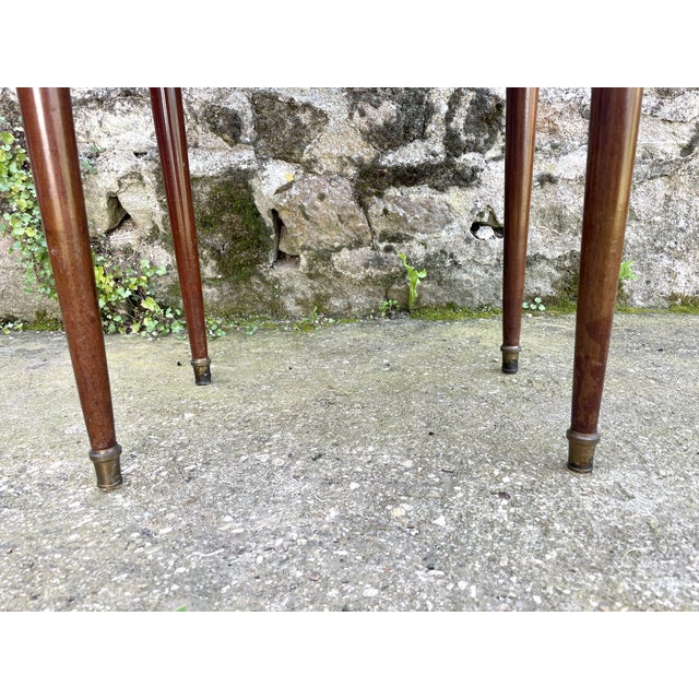 Louis XVI Bedside Table in Marble and Ceramic For Sale - Image 5 of 16