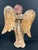 Vintage Hand Carved Wooden Standing Angel Paying Violin Instrument Sculpture For Sale - Image 10 of 10