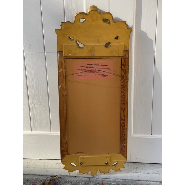 Vintage Gilt Wood Gustavian Style Wall Mirror For Sale In New York - Image 6 of 6