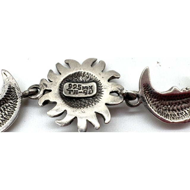 Sergio Bustamante Signed Sterling Sun & Moon Link Bracelet, Rare Edition, 1980s For Sale - Image 18 of 18
