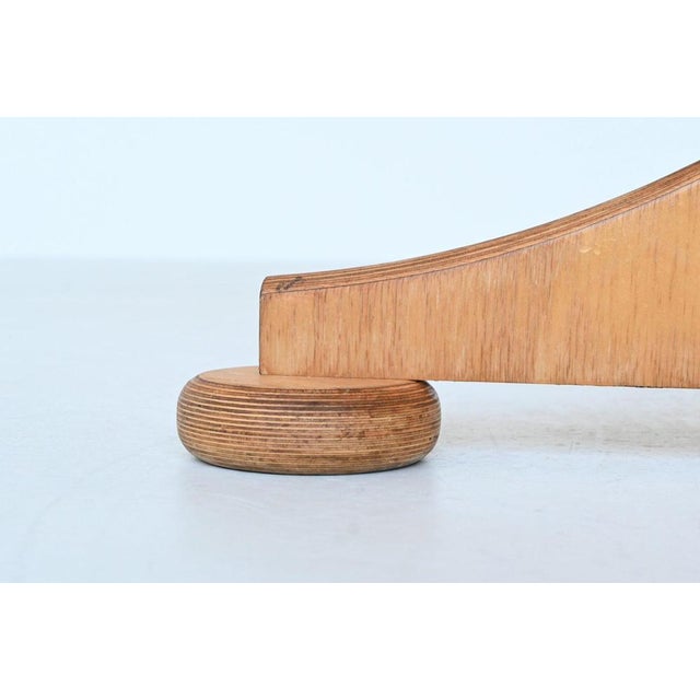 Gold Sculptural Dining Table in Birch by Sjoerd Soeters for Lundia, Netherlands, 1980 For Sale - Image 8 of 17