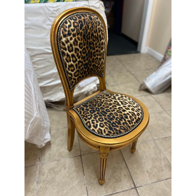 1960s Animal Print Leopard Accent Small Chair For Sale In New York - Image 6 of 8