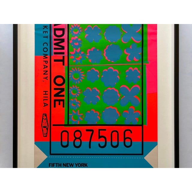 Mid-Century Modern Andy Warhol Vintage 1967 Mid Century Modern Silkscreen Print " Fifth New York Film Festival " Framed Extra Large Iconic Pop Art Poster For Sale - Image 3 of 18