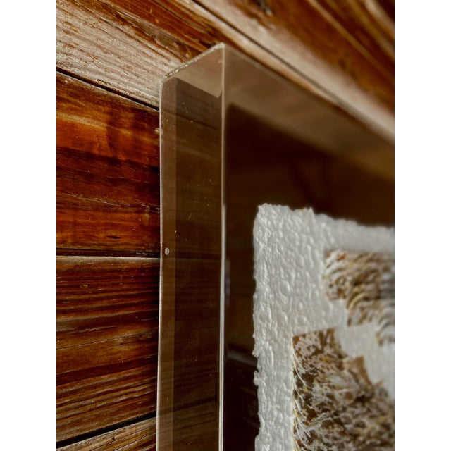 Plastic Late 20th Century Abstract Paper Installation Wall Art, Framed in a Lucite Shadow Box For Sale - Image 7 of 9