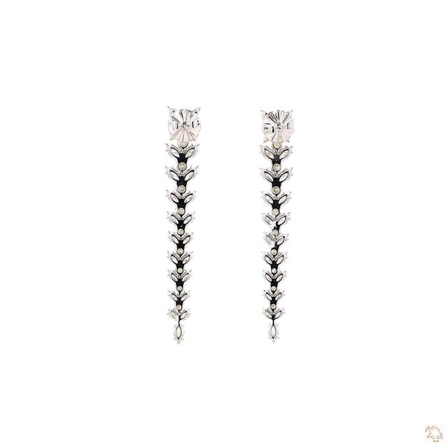 1.61 Carat Round Brilliant Cut Diamond Gold Earrings, Pair For Sale In New York - Image 6 of 9