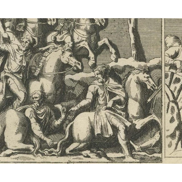 18th Century Montfaucon, Cavalry and Infantry Battle Reliefs in Six Scenes, 1722, Engraving For Sale - Image 5 of 8