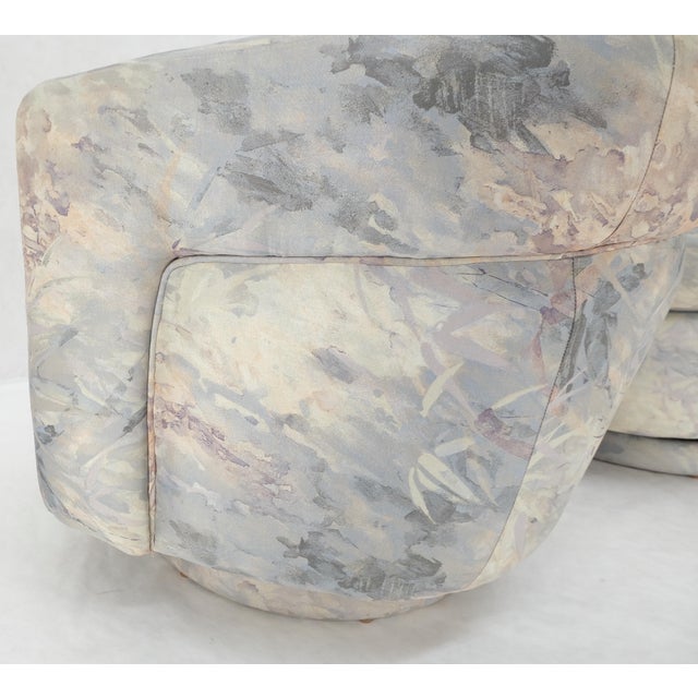 Pair Mid-Century Modern Milo Baughman Thayer Cogging Swivel Barrel Lounge Chairs For Sale - Image 16 of 18