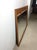 Brown Mid Century Modern Long Rectangular Wall Mirror With Unique Carved Detail at Top of Frame For Sale - Image 8 of 16