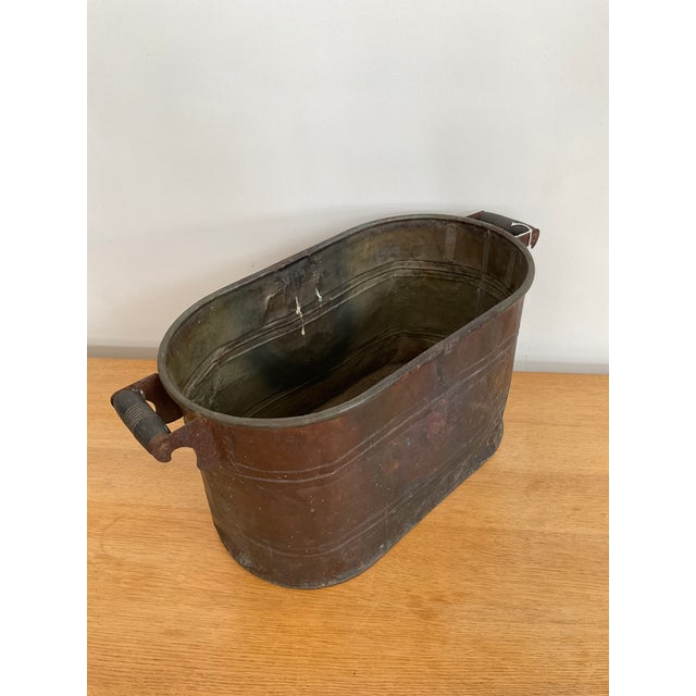 Antique Copper Boiler Tub For Sale - Image 10 of 12