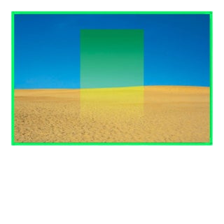 Meditiation: Dune Horizon by Davis Cohen Art Contemporary Photograph in Neon Green Acrylic Frame, Medium For Sale