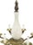 Vintage Mid Century Brass and Murano Glass 6 Arms Light Fixture Chandelier For Sale - Image 4 of 6