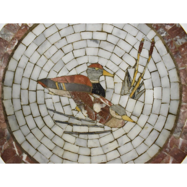 Mid 20th Century Vintage Mid-Century Heide Mosaic of Denmark Stone Marble Mosaic Duck Plate For Sale - Image 5 of 7
