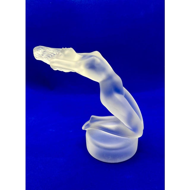 Vintage Lalique France Frosted Crystal "Chrysis" Nude Woman Figurine Signed Aprox. dimensions: 5.5"H x 6"W Very good...