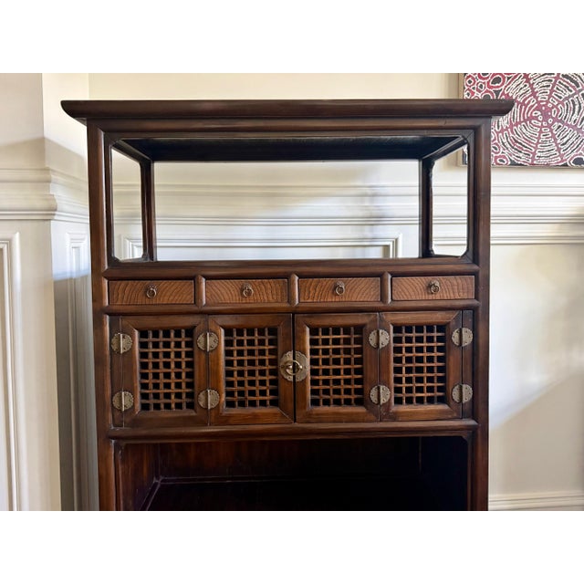 Rare Large Antique Four-Level Korean Scholar Bookcase with COA For Sale - Image 10 of 15