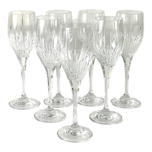 1990s Mikasa “Arctic Lights’ Wine Glasses- Set of 7