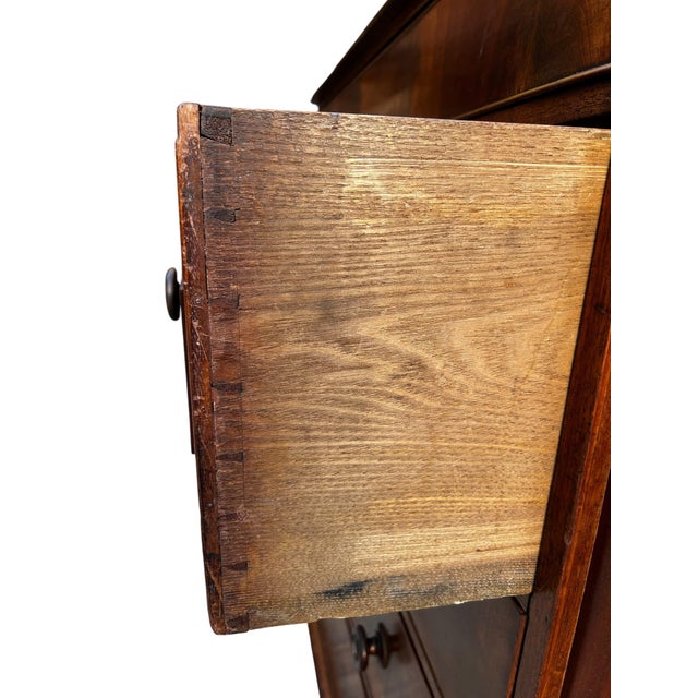 Large William IV Figured Mahogany Chest of Drawers, c1830s For Sale - Image 6 of 18