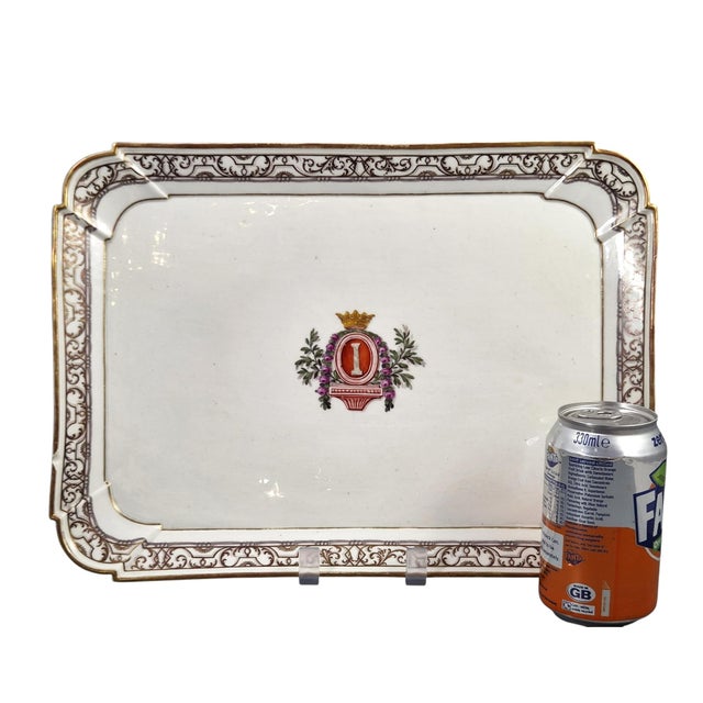 Duke Carl Eugen Royal Presentation Tray from Ludwigsburg Porcelain, 1770s For Sale - Image 10 of 11