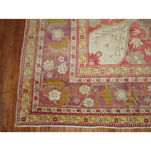 Antique Turkish Herekeh Rug - 12'6" x 14'10" For Sale In New York - Image 6 of 6