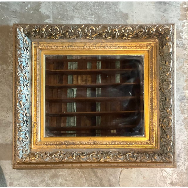 Wood Vintage Gilt Wood Mirror For Sale - Image 7 of 12