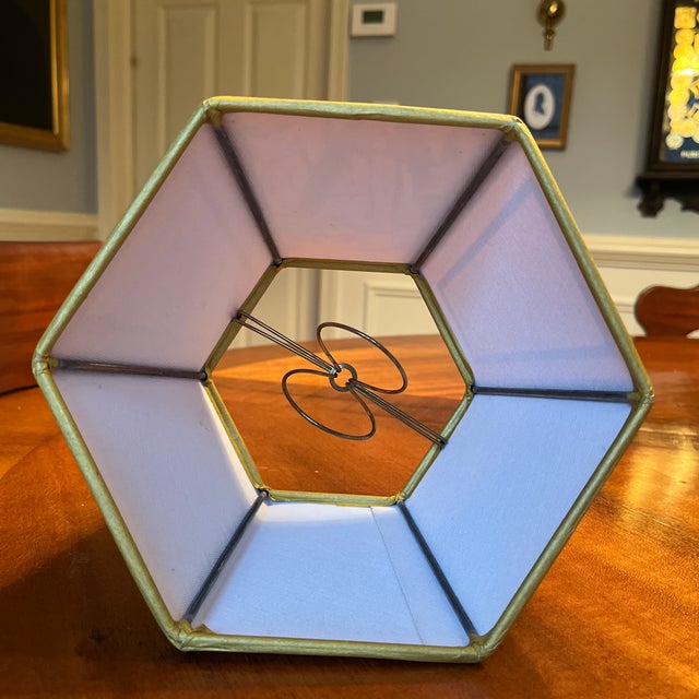 Vintage Botanical Hexagon Lamp Shade For Sale - Image 12 of 12